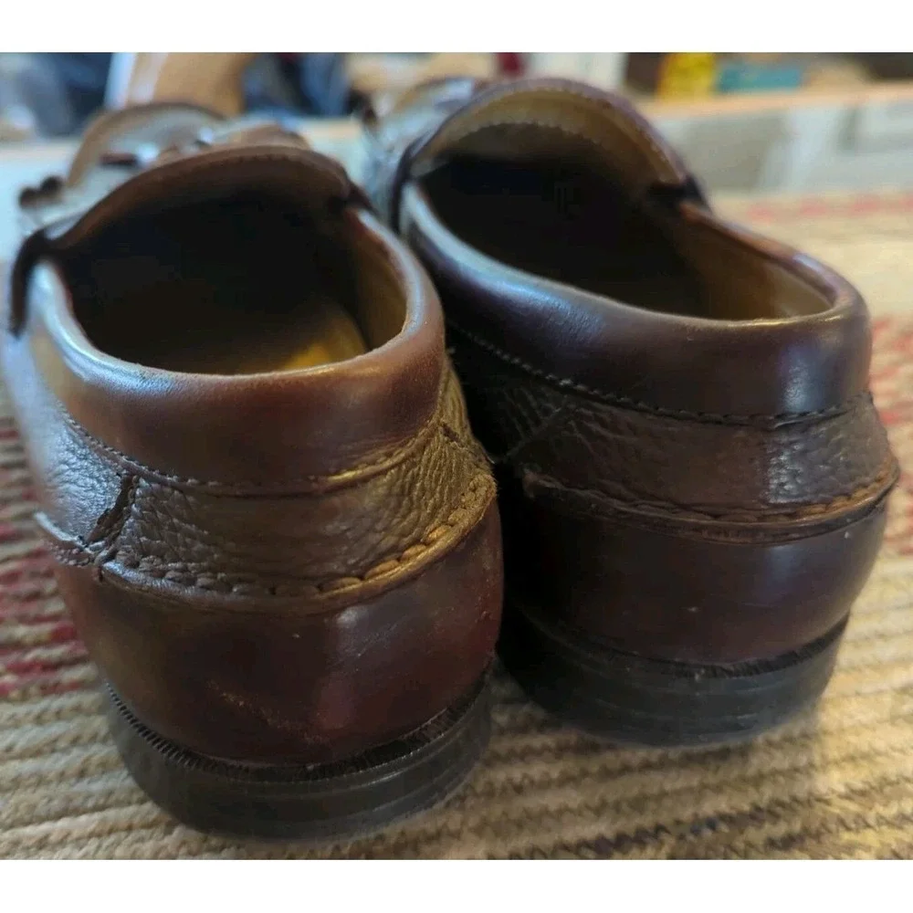 Dockers‎ Men's 9M Brown Leather Dress Casual Tassel Slipon Loafer Shoe